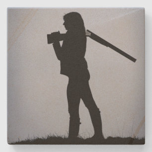 Hunting Girl Stenen Onderzetter