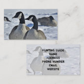 Hunting Guide Canada Gese Winter Buiten Visitekaartje (Voorkant / Achterkant)
