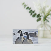 Hunting Guide Canada Gese Winter Buiten Visitekaartje (Staand voorkant)