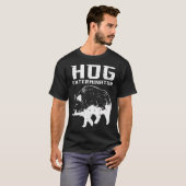 Hunting Hog Exterminator Boar Wild Pig Hunter Mann T-shirt (Voorkant volledig)