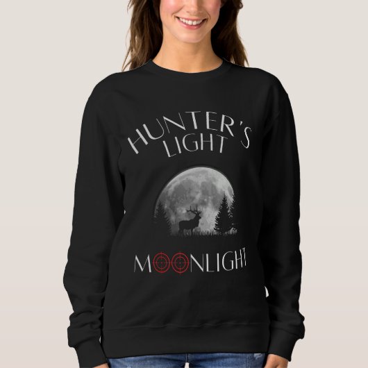 Hunting hunter light moonlight deer red deer rifle trui (Voorkant)