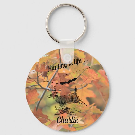 Hunting is een persoonlijke reddingsbok en een boo sleutelhanger (Voorkant)