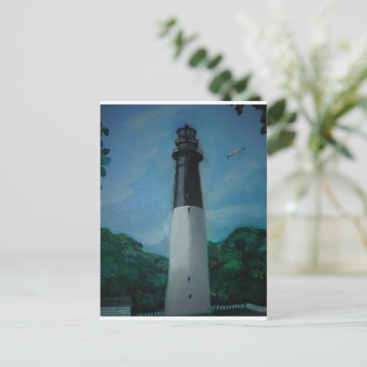 Hunting Island Lighthouse Briefkaart (Staand voorkant)
