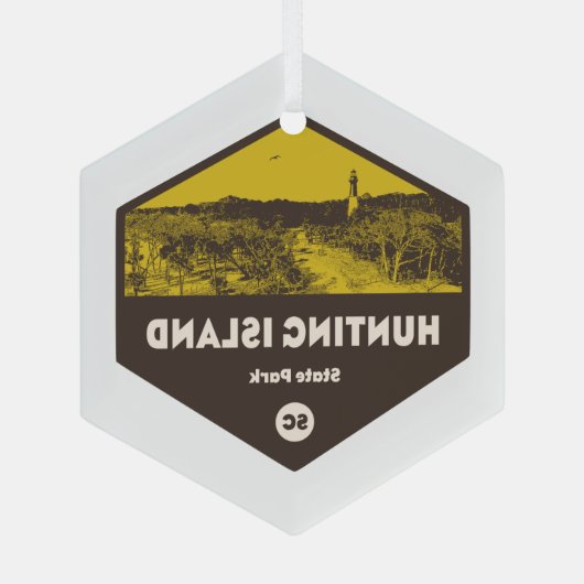 Hunting Island State Park Glas Ornament (Achterkant)