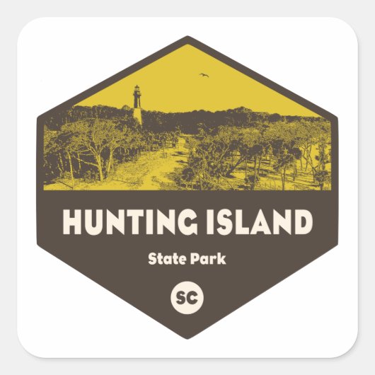 Hunting Island State Park Vierkante Sticker (Voorkant)