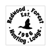 Hunting Lodge Duck logo afbeelding rubberen stempe Rubberstempel (Afrduk)