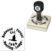 Hunting Lodge Duck logo afbeelding rubberen stempe Rubberstempel (Gestempeld)