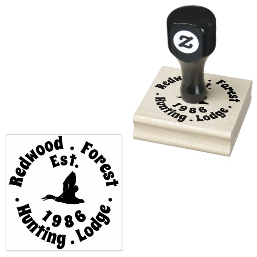 Hunting Lodge Duck logo afbeelding rubberen stempe Rubberstempel (Gestempeld)