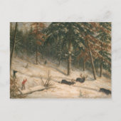 Hunting Moose Briefkaart (Voorkant)