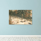 Hunting Moose Canvas Afdruk (Insitu (Houten vloer))