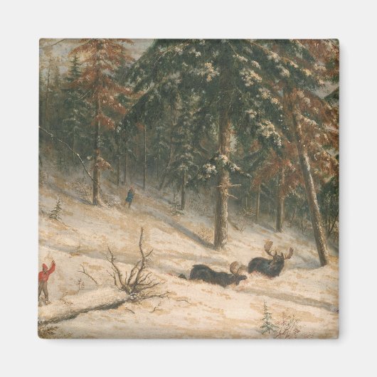 Hunting Moose Magneet (Voorkant)