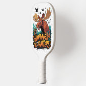 Hunting Moose verdedigt zich tegen jagers Pickleball Paddle (Links)