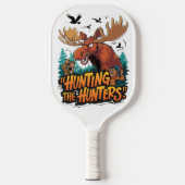 Hunting Moose verdedigt zich tegen jagers Pickleball Paddle (Voorkant)