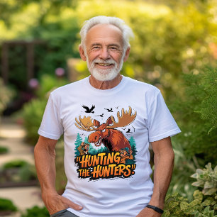 Hunting Moose verdedigt zich tegen jagers T-shirt