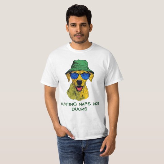 Hunting naps, not ducks, FunnyTee T-shirt (Voorkant volledig)