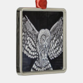 Hunting Owl Metalen Ornament (Rechts)