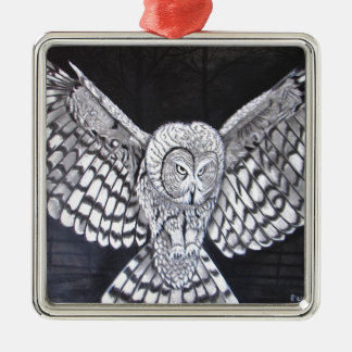 Hunting Owl Metalen Ornament