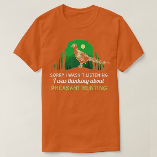 Hunting Pheasant bird - Natuur art grappig thema H T-shirt (Design voorkant)