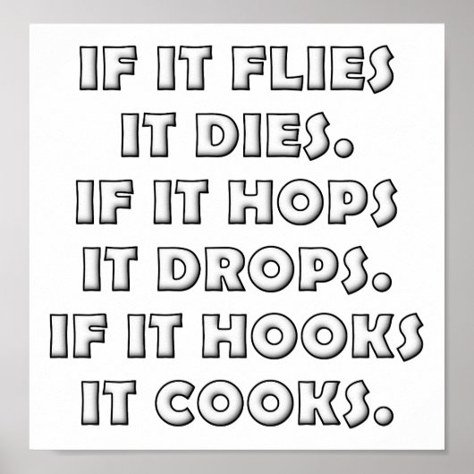 Hunting Poem Funny Hunting Poster (Voorkant)