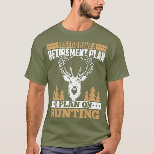 Hunting retirement gifts for men love deer elk t-shirt (Voorkant)