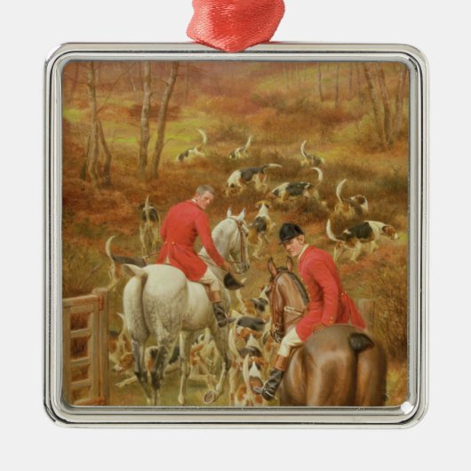 Hunting Scene, 1906 Metalen Ornament (Voorkant)