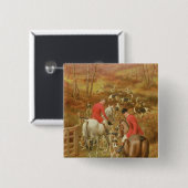 Hunting Scene, 1906 Vierkante Button 5,1 Cm (Voorkant /achterkant)