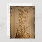 Hunting scène, houtpaneling uit het eten briefkaart (Voorkant / Achterkant)