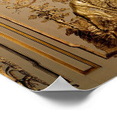 Hunting scène, houtpaneling uit het eten poster (Hoek)