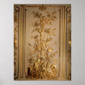 Hunting scène, houtpaneling uit het eten poster (Voorkant)