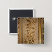 Hunting scène, houtpaneling uit het eten vierkante button 5,1 cm (Voorkant /achterkant)