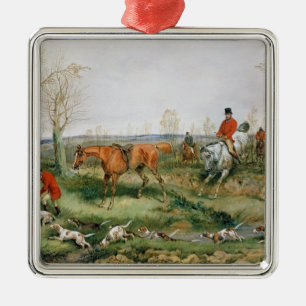 Hunting Scene Metalen Ornament