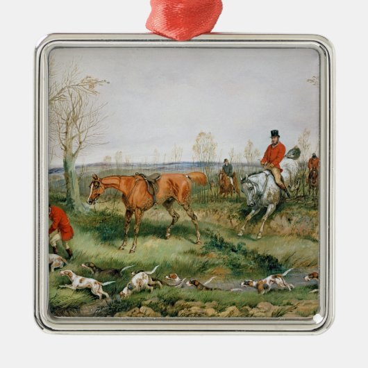 Hunting Scene Metalen Ornament (Voorkant)