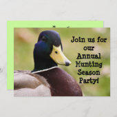 Hunting Season Duck Invitation Kaart (Voorkant / Achterkant)