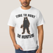HUNTING T-shirts, TIJD TOT BEDRAG, antijaagbestrij T-shirt (Voorkant)