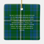 Hunting Tartan Scottish Hay Clan Castle Xmas Keramisch Ornament (Achterkant)
