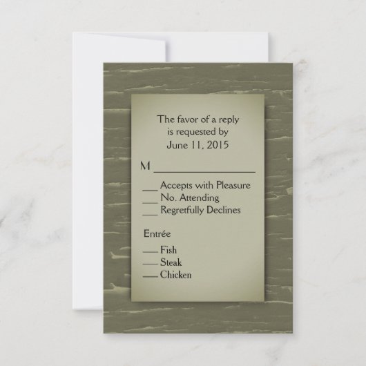 Hunting Theme RSVP met Menu (Voorkant)