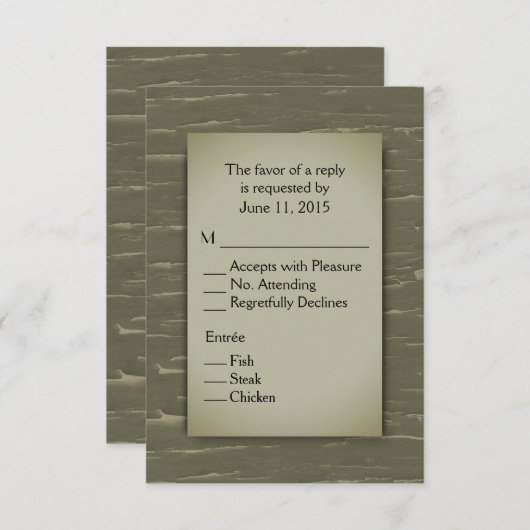 Hunting Theme RSVP met Menu (Voorkant / Achterkant)