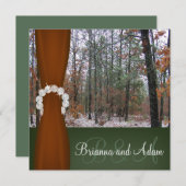 Hunting Theme Winter Camo Wedding Invitation Kaart (Voorkant / Achterkant)