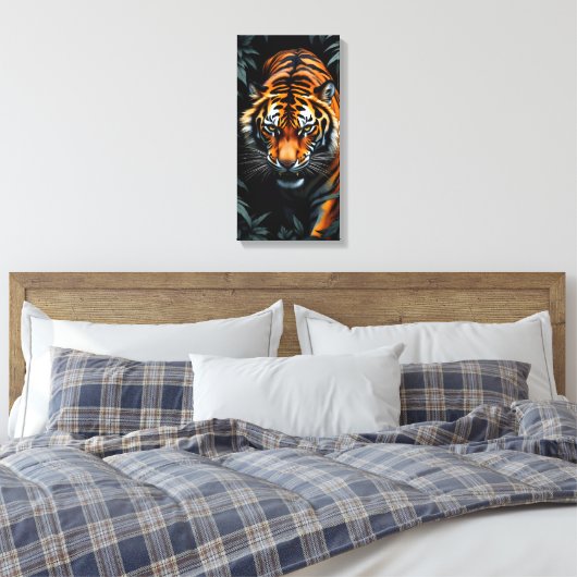 Hunting Tiger Canvas Afdruk (Insitu (Slaapkamer))