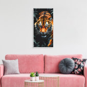Hunting Tiger Canvas Afdruk (Insitu (Woonkamer))