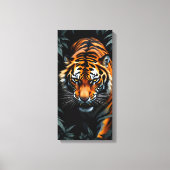 Hunting Tiger Canvas Afdruk (Voorkant)