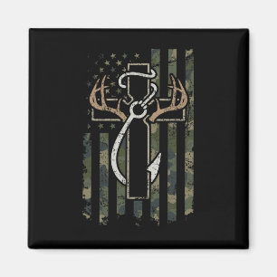 Hunting Vist Faith - Christelijke Hunter Fisherman Magneet