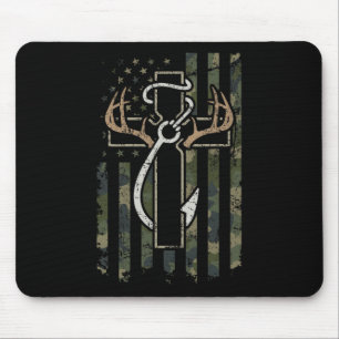 Hunting Vist Faith - Christelijke Hunter Fisherman Muismat