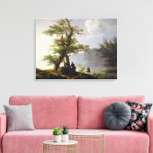 Hunting Waterfowl, 1828 Canvas Afdruk (Insitu (Woonkamer))