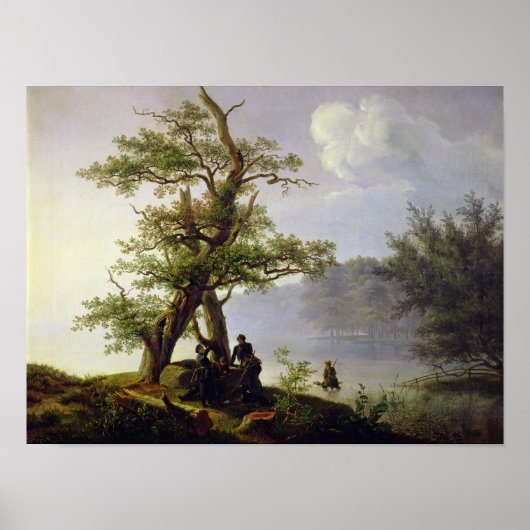 Hunting Waterfowl, 1828 Poster (Voorkant)