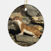 Hunting Weasel Keramisch Ornament (Links)