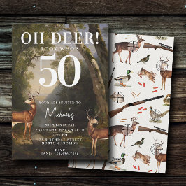 Hunting Wildlife Outdoorsman Adult Birthday Party Kaart