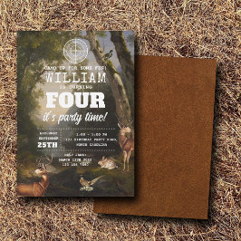 Hunting Wildlife Outdoorsman Kids Birthday Party Kaart