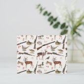 Hunting Wildlife Outdoorsman Pattern Briefkaart (Staand voorkant)