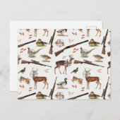 Hunting Wildlife Outdoorsman Pattern Briefkaart (Voorkant / Achterkant)